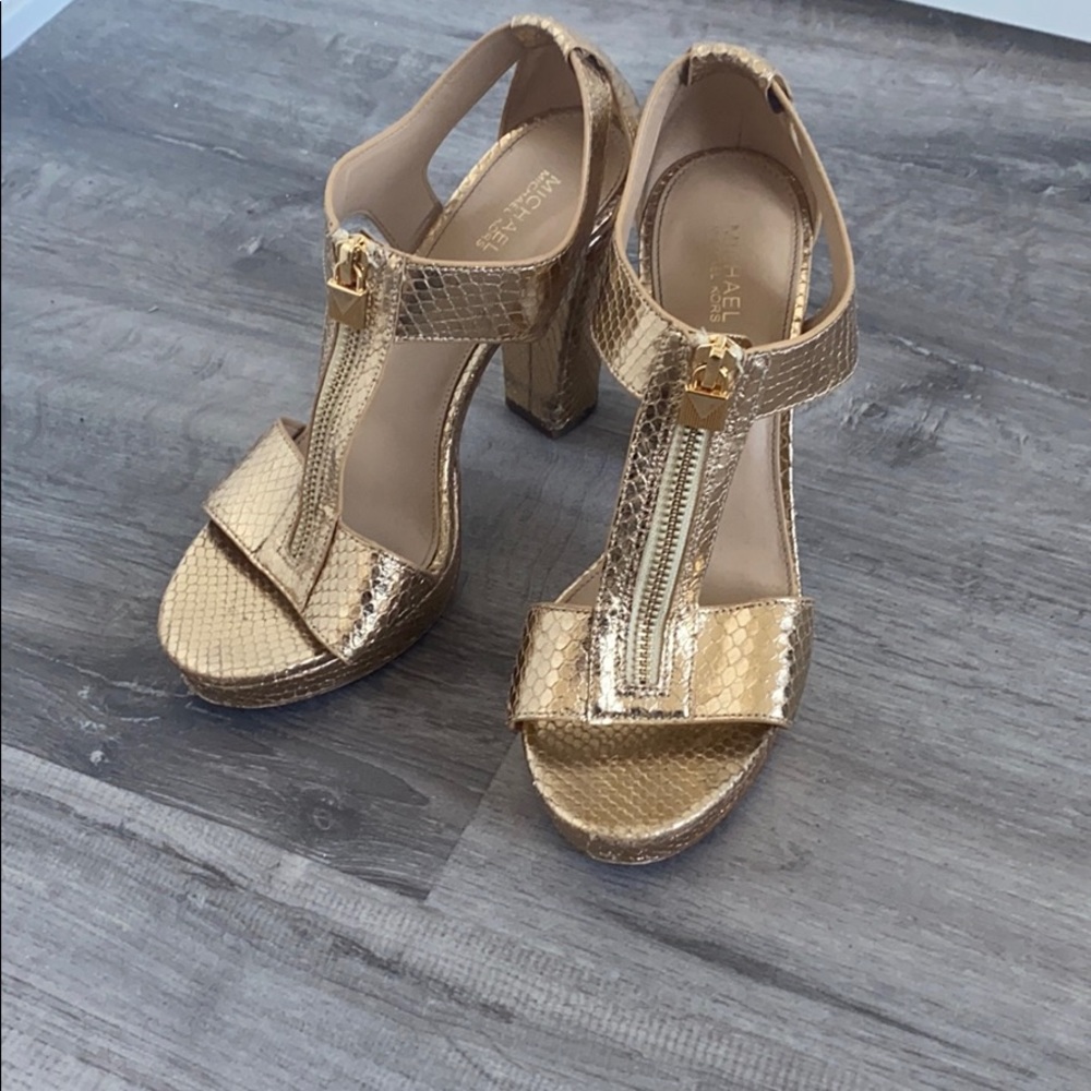 Michael Kors gold heels